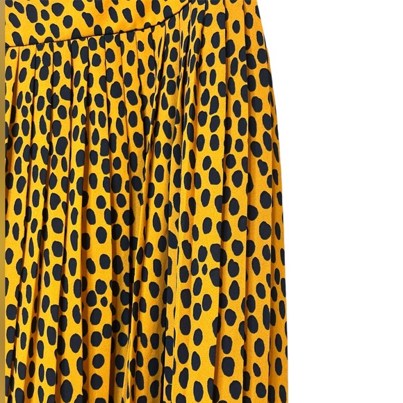 J Crew | Dot Print Pleated Midi Skirt | Size 4 - Picture 2 of 8